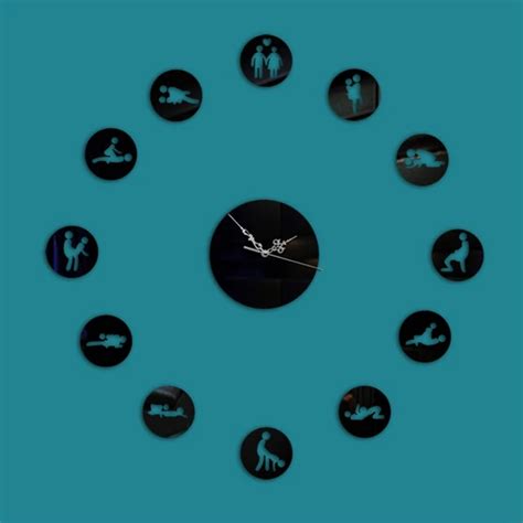 Jjt 2018 Diy Sex Wall Clock Acrylic Art Designs Abstract Watch Sex