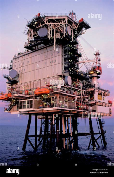 Cleeton North Sea Oil Platform Uk Stock Photo Alamy