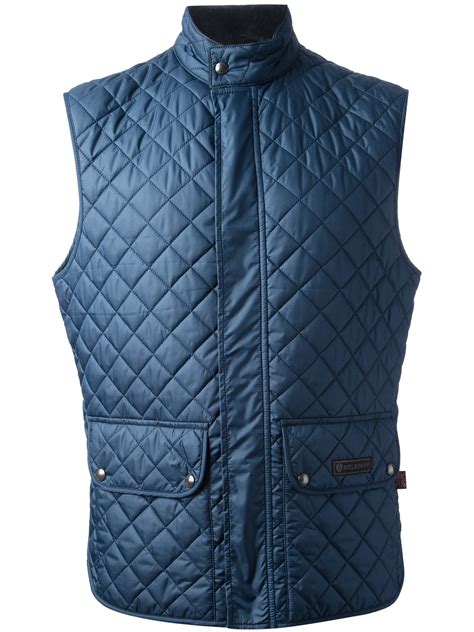 Belstaff Quilted Waistcoat In Blue For Men Lyst