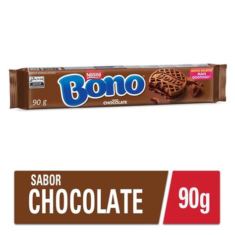 Biscoito Recheado Chocolate Bono 90g Nestlé Supermercado Savegnago