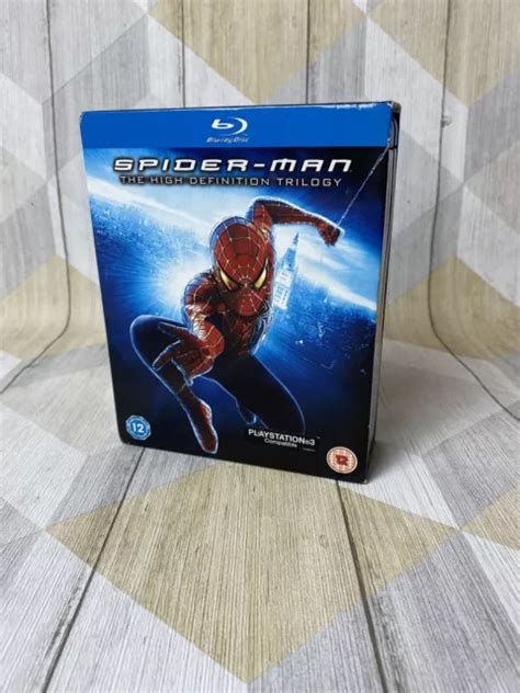 SPIDER MAN THE HIGH Definition Trilogy Blu Ray Box Set 4 Disc