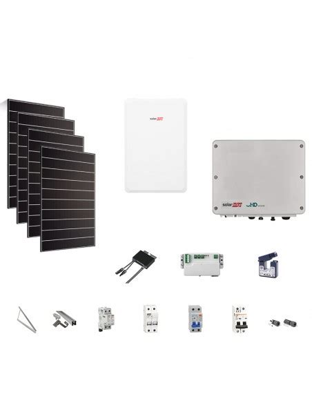 Kit Fotovoltaico 3 Kwp Monofase Solaredge Con Accumulo 10 Kwh