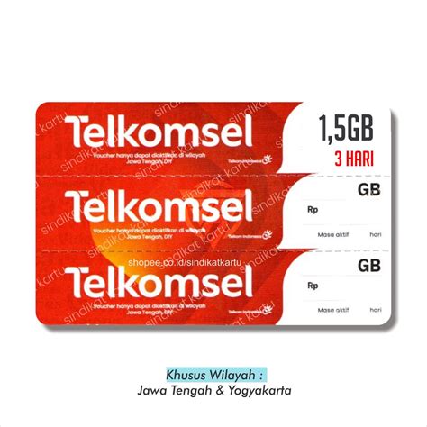 Jual Voucher Telkomsel Gb Hari Jateng Yogyakarta