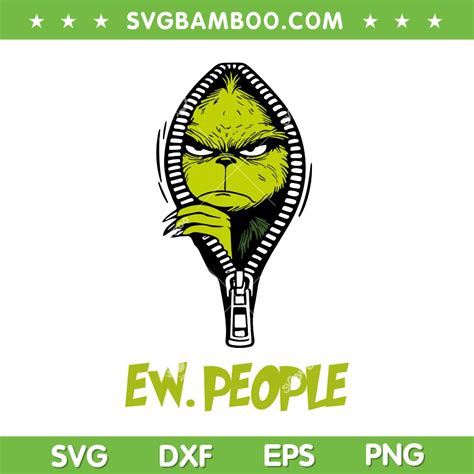 Ew People Grinch Christmas Svg Png