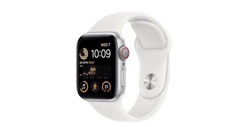 Buy Apple Watch Se Gps Cellular 40mm Silver Aluminium Case With White Sport Band Apple Sg