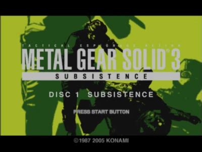 Metal Gear Solid 3 Subsistence Save Files PS2 RetroMaggedon Gaming