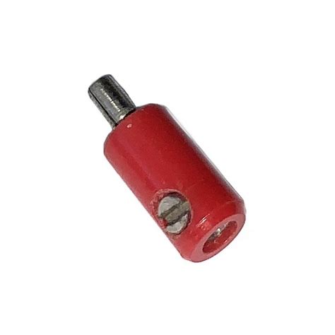 LEGO Red 1 Prong Electric Connector Rounded With Cross Cut Pin