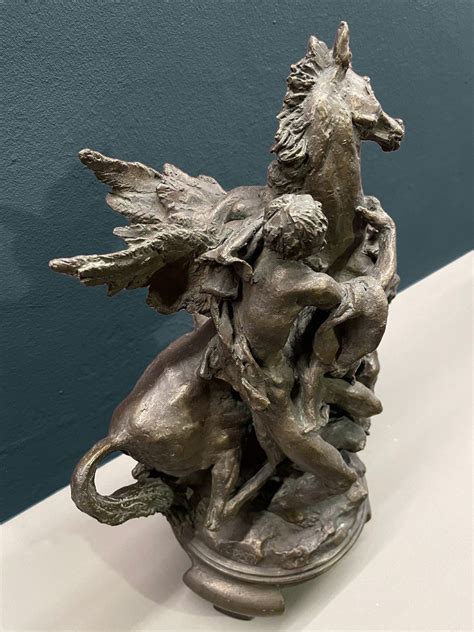 Proantic Scultura In Bronzo Raffigurante Pegaso E Bellerofonte Firm