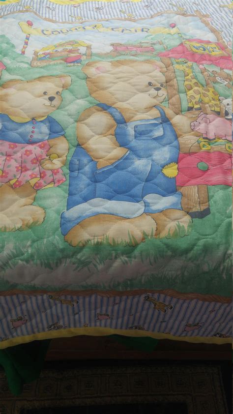 Baby Teddybear Crib Quilt Etsy