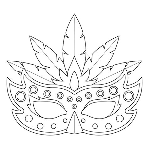 Mardi Gras Mask Cut Out Template