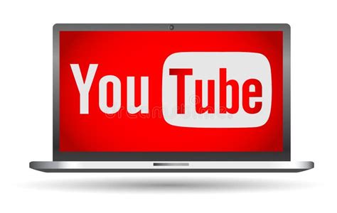 Youtube Text With Logo Icon On Laptop Screen Editorial Image