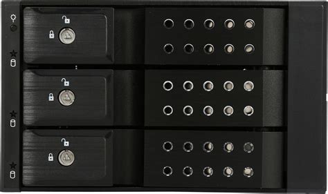 StarTech HSB3SATSASBA 3 Bay Aluminum Trayless Hot Swap Mobile Rack Backplane For 3 5in SAS
