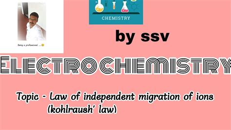 Electrochemistry Law Of Independent Migration Of Ions Kohlrausch Law