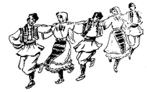 Folk Dance Clipart Black And White Sun