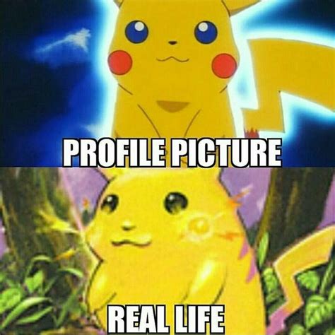 Pikachu Hahaha Profile Picture Vs Real Life Funny Memes Pokemon