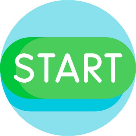 Start Button Detailed Flat Circular Flat Icon