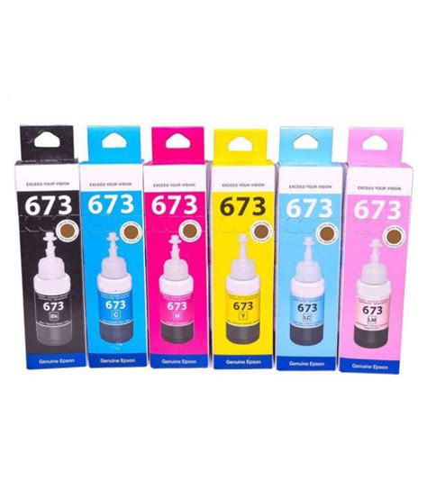 Refill EPSON 673 L800 Multicolor Pack Of 6 Ink Bottle For Epson T673