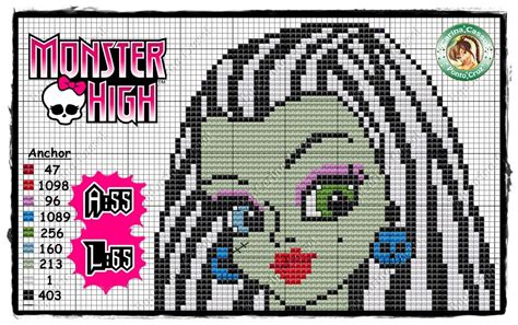 Monster High Frankie Stein Perler Bead Pattern By Carina Cassol