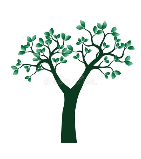 Vector Tree, Outline Decoration Elements. Stock Vector - Illustration ...