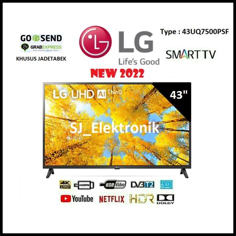 Jual LED TV LG 43 Inch 43UQ7500PSF 43UQ7500 UHD Real 4K SmartTV