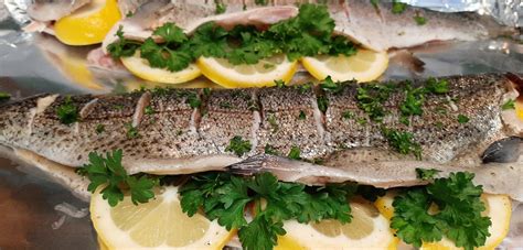 Whole Roasted Rainbow Trout With Lemon And Parsley Sugar And Spice