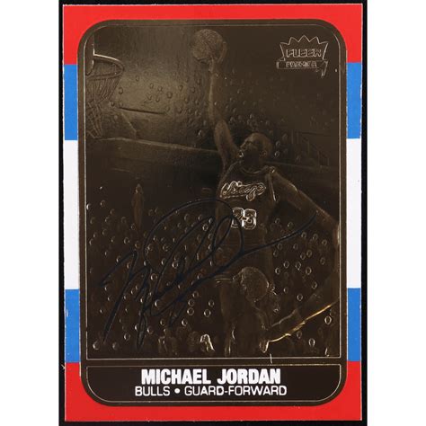 Michael Jordan 1997 Fleer Premier Signature Series 23Kt Gold Card