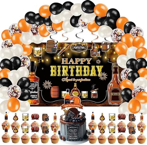 Amazon Whiskey Birthday Party Decorations For Men Pcs Aged To