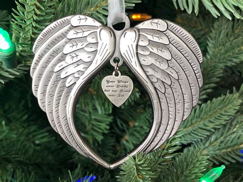 Christmas Ornaments Angel Wings Your Wings Were Ready My Etsy