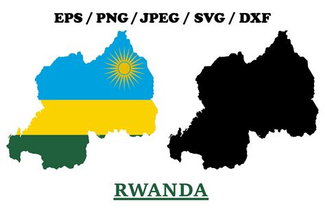 Rwanda National Flag Map Design Graphic by terrabismail · Creative Fabrica