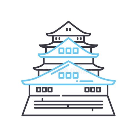 Toji Temple Line Icon, Outline Symbol, Vector Illustration, Concept ...