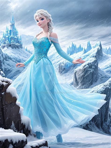 elsa cartoon character  frozen  elsa  rasooliartworks