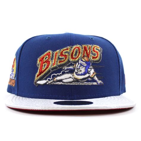 BUFFALO BISONS BISONS 25 Patch New Era 59Fifty Fitted Hat (SONGBIRD BL ...