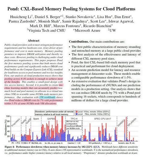 OGAWA Tadashi On Twitter Pond CXL Based Memory Pooling Systems