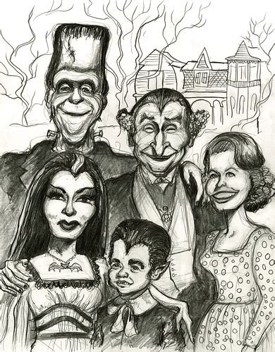 The Munsters Graphite On Smooth Bristol 11x14 Inches Jason Cottle