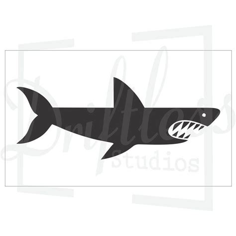 Shark Stencil Cartoon Shark Stencil Kids Room Stencil