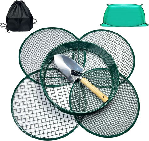 Soil Sifter Fine Mesh Green Soil Sifter For Gardening Compost