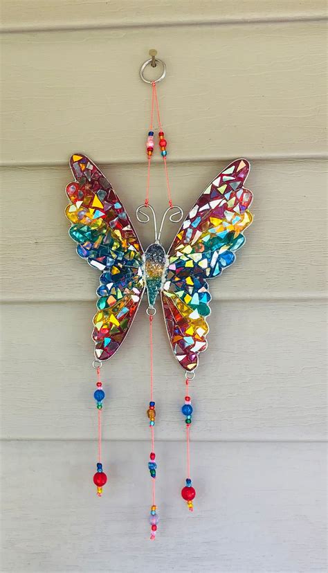 Rainbow Butterfly Stained Glass Butterfly Suncatcherrainbow Butterfly Suncatcher