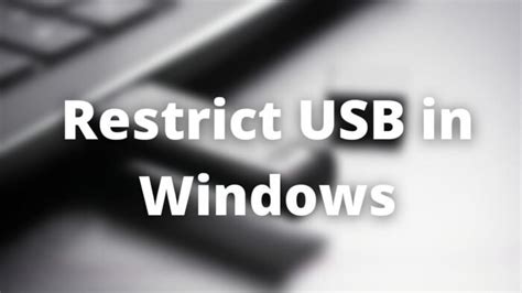 Jak W Czy Lub Wy Czy Dyski Lub Porty Usb W Systemie Windows