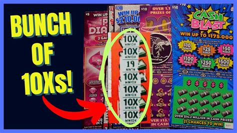 Bunch Of 10Xs Big Win Mix Of 5 And 10 Kentucky Lottery Tickets