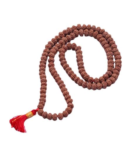 Wood Brown Mukhi Rudraksha Mala Size Mm Shape Round At Rs