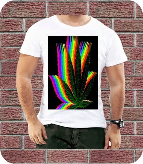 Trippy Weed Colour Drunk Smoke White Casual Men T Shirt New Design Cool Picturedesigner Mens T