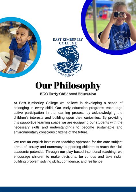 Ece Philosophy Poster East Kimberley College