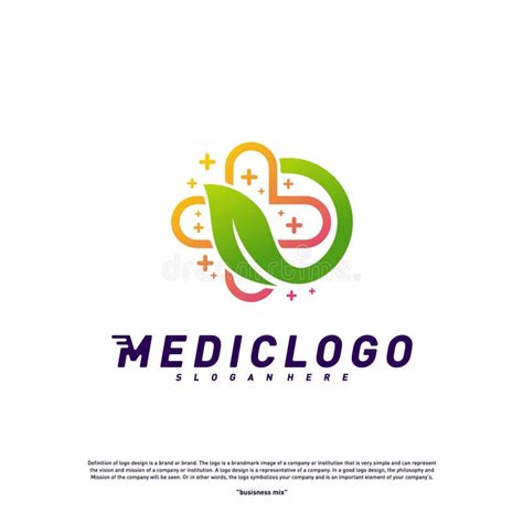 Green Medical Logo Design Concept Vector. Healthcare Leaf Logo Design ...