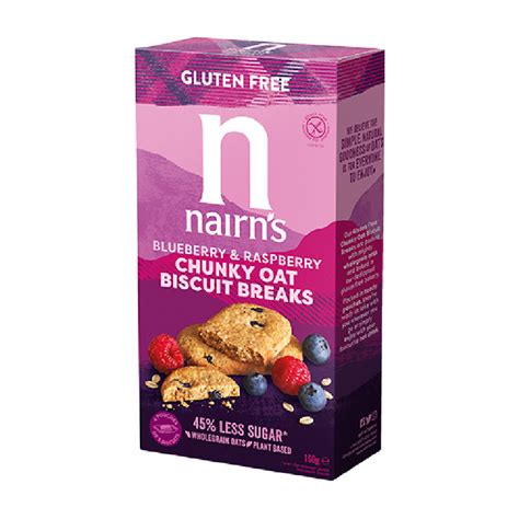 Nairns Blueberry Raspberry Chunky Oat Biscuit Breaks 160 G