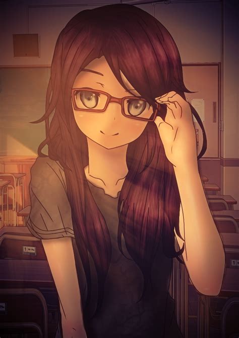 Girl With Glasses Lineart By Salamandershadow On Deviantart