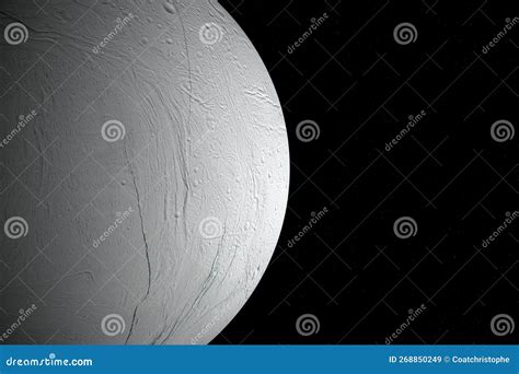 Enceladus The Moon Of Saturn Solar System Royalty Free Stock Photo