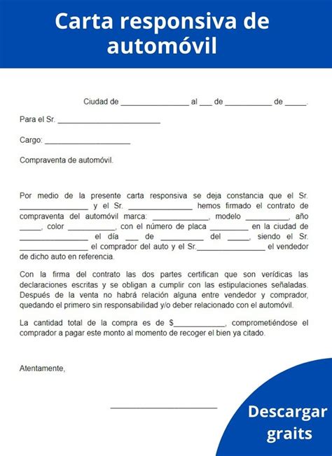 Carta Responsiva De Dinero