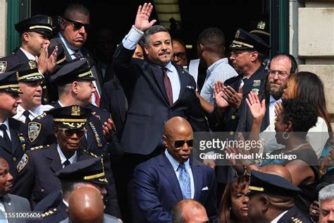 First Deputy Commissioner Edward A Caban Waves As He Arrives For A