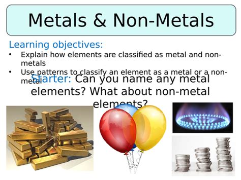 Ks3 Year 8 Metals And Non Metals Teaching Resources