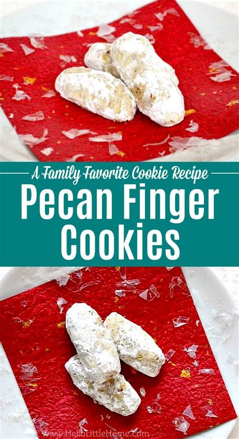 Pecan Finger Cookies | Recette | Recette biscuit de noel, Recettes noel ...